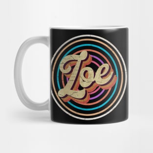 vintage circle line color Zoe Mug